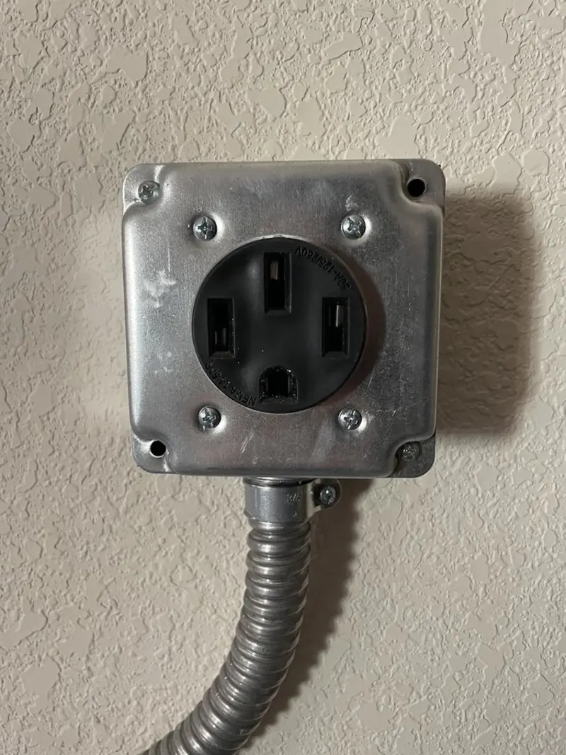NEMA 14-50 outlet installed for Electrical Panel Upgrade in Lee